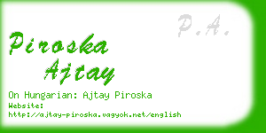 piroska ajtay business card